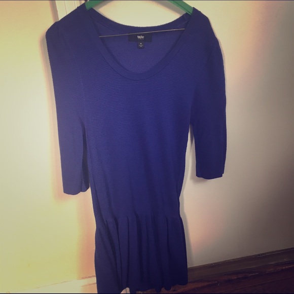 Mossimo indigo 3/4 length sleeve peplum sweater - Picture 1 of 1