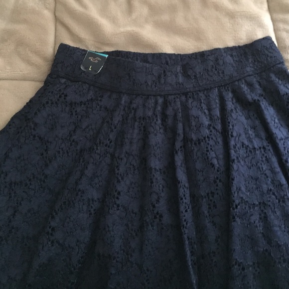 Dark Blue Lace Hollister Skirt - Picture 2 of 4