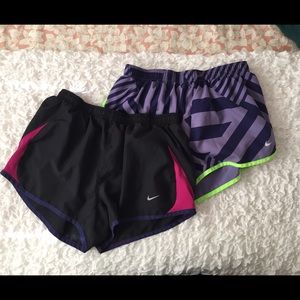 Nike running shorts.