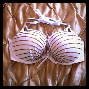 White halter Victoria's Secret bikini top