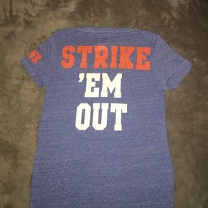 VS Pink MLB Mets V neck tee