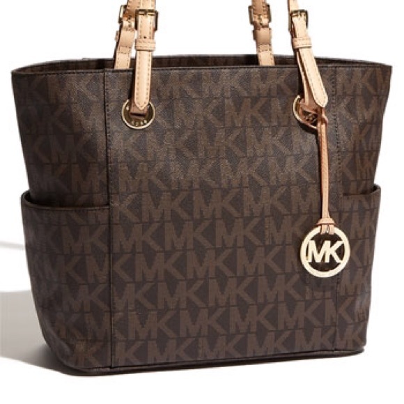 Michael kors brown logo tote