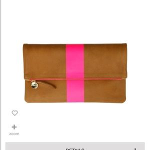New with tags foldover tan Claire Vivier clutch