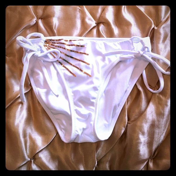 White Victoria's Secret Bikini Bottoms