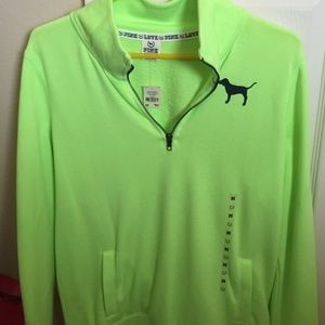 Victoria's Secret PINK- citrus green pullover