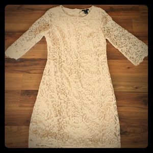 Cream Lace Dress