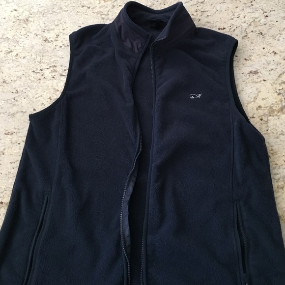 Vineyard Vines Navy Fleece Vest