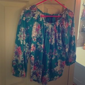 Lauren Conrad XS Floral Shirt