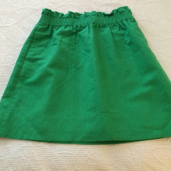 Green J Crew Skirt with pockets