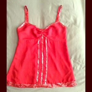 Red dress top w/detailed sequence.
