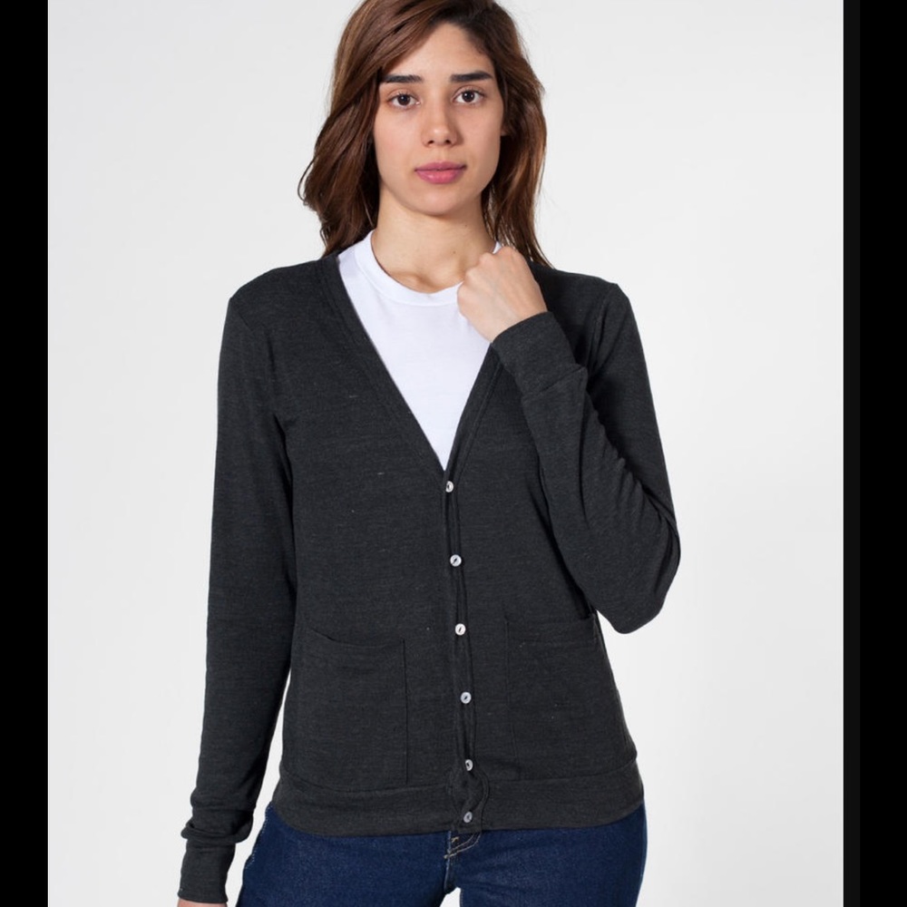 American Apparel Charcoal Cardigan XS