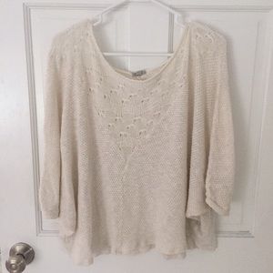 Urban Outfitter Flowy Creme Knit Top