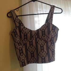 Aztec patterned crop top
