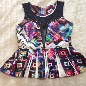 Mauve tank top peplum