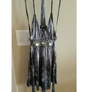 Spaghetti Strap Top with Rhinestone embellishment