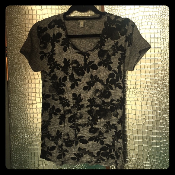 J crew floral print tee (small)