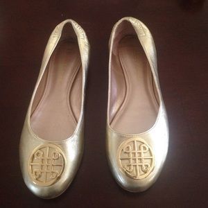 Gold Audrey Brooke Flats