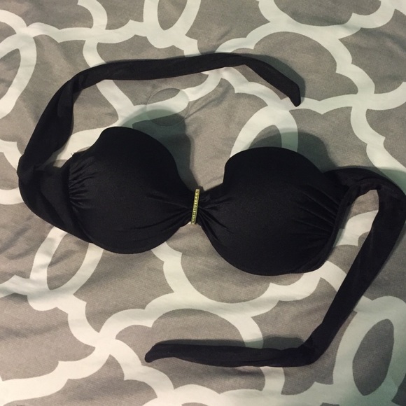 Black strapless Victoria's Secret bikini top