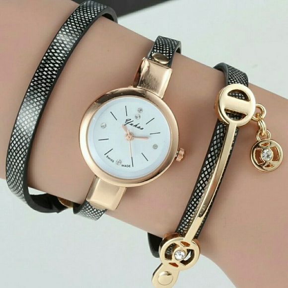 New Women Long Leather Bracelet Watches - Picture 3 of 3