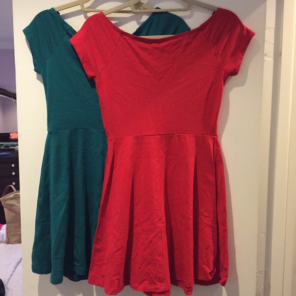 TWO skater dresses
