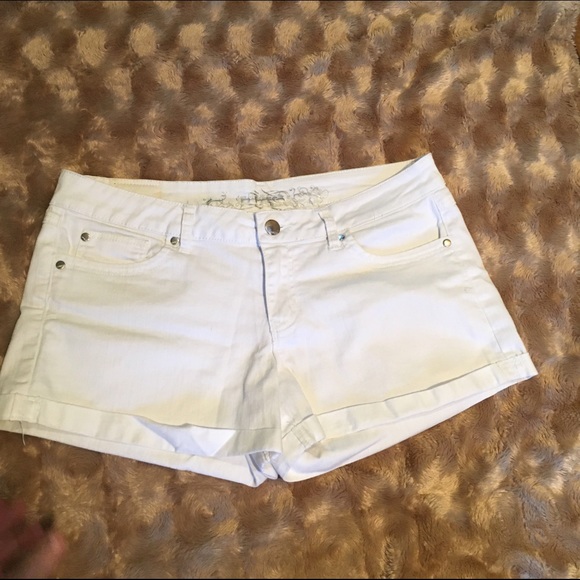 White Express shorts, size 10