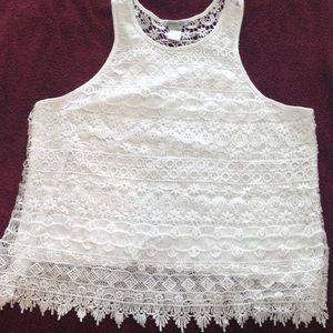 Charlotte Russe racer back lace tank