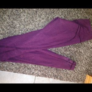 Maroon Lululemon striped Leggings size 2!