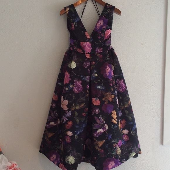mesh embroidered midi dress