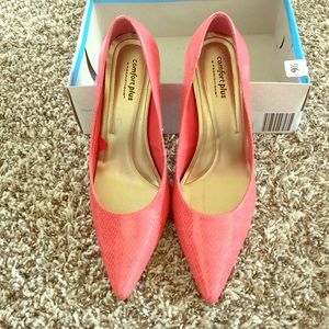 Coral pink heels