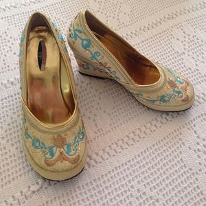 Ornate Bollywood-inspired wedges