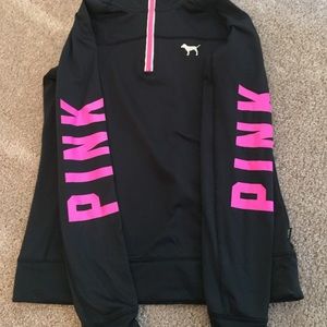 Half zip pink hoodie