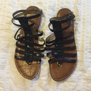 Sam Edelman Black Snake Skin Sandal