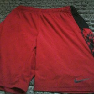Red Nike Dri-Fit  Shorts