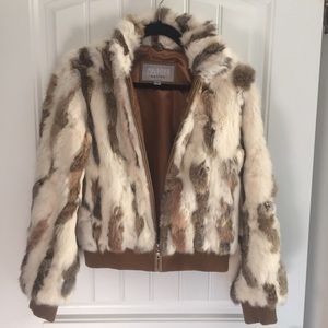 Wilsons Leather vintage fur jacket