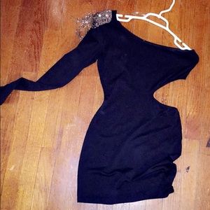 One shoulder Michael Jackson inspired cutout dress