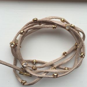 Faux leather wrap bracelet