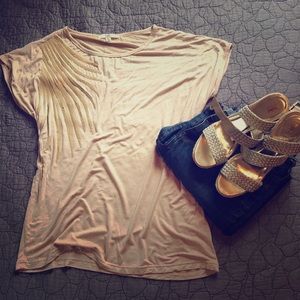 Gold top with sequin decoration