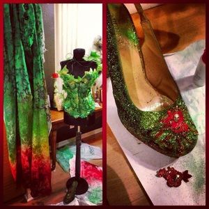 Handmade Poison Ivy Costume Medium 34D Corset