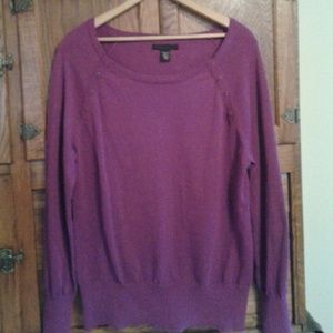 Kenneth Cole NY Fuscia Sweater with Button Accents