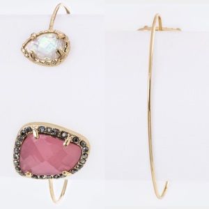 🆕2 for $20 / Pink Crystal Tipped Skinny Bangle