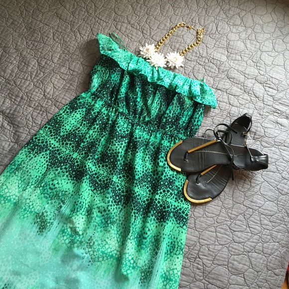 Strapless maxi dress