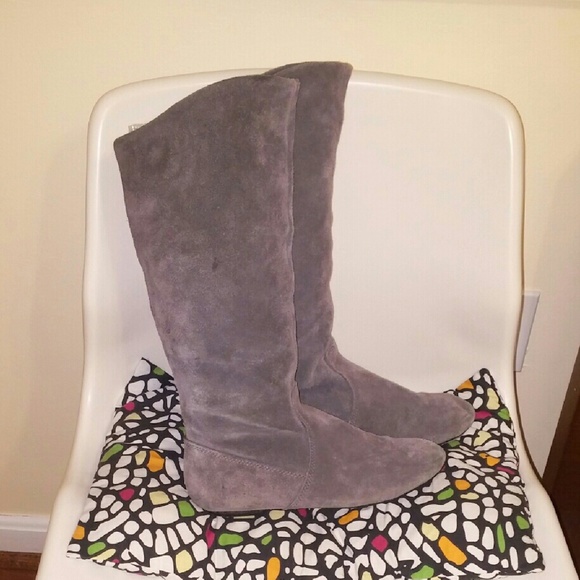 Gray Suede Boots