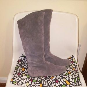 Gray Suede Boots
