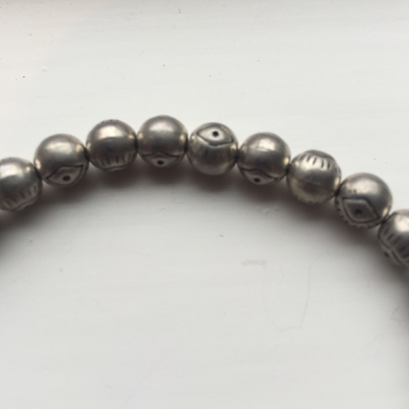 Vintage silver bead bracelet - Picture 2 of 2