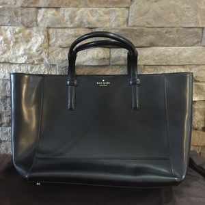 Black Hard Leather Kate Spade Purse