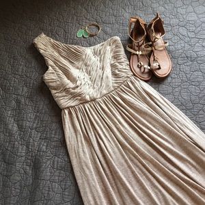 One shoulder jersey maxi dress