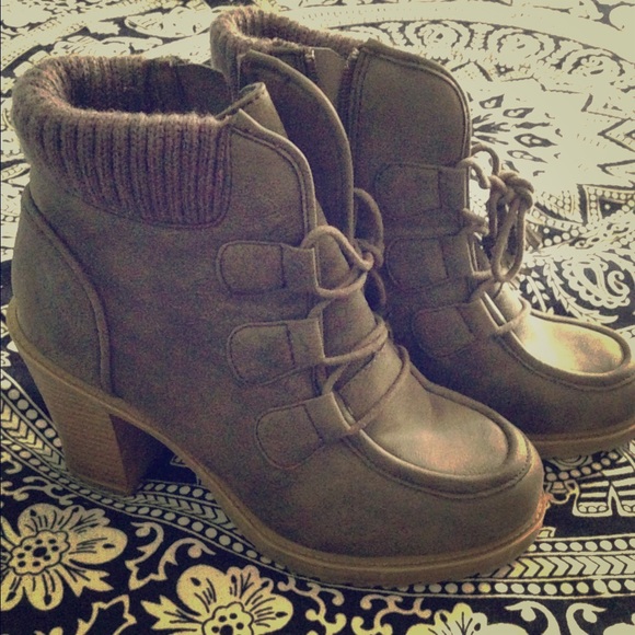 Suede booties 🎀