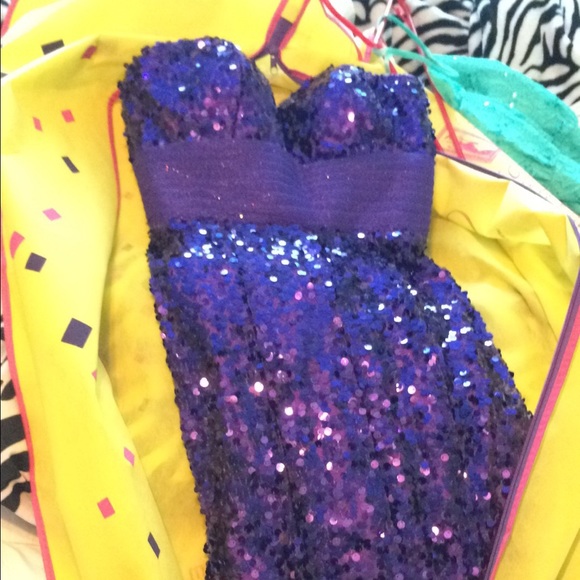 Purple Tiffany Strapless Dress - Picture 3 of 3