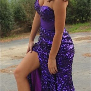 Purple Tiffany Strapless Dress
