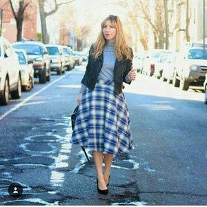 Eshakti Plaid midi Skirt